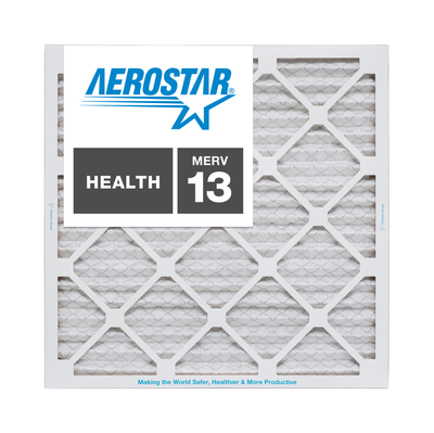 air filter with filtration level label