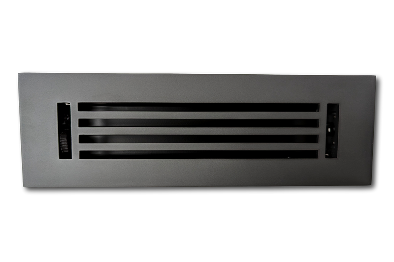 Cast Aluminum Linear Bar Vent Covers - Carbon Gray