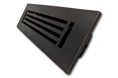 Cast Aluminum Linear Bar Vent Covers - Oxidized Bronze