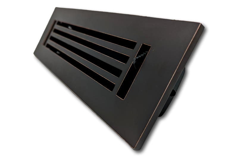 Cast Aluminum Linear Bar Vent Covers - Oxidized Bronze