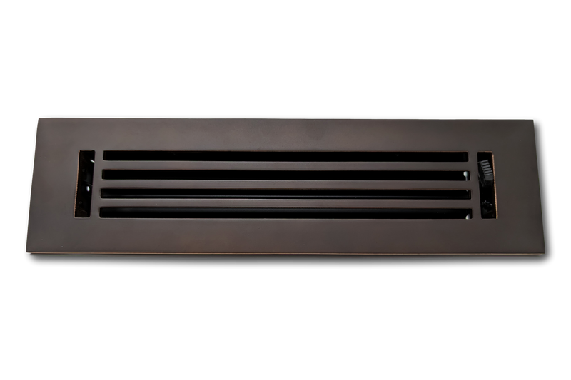 Cast Aluminum Linear Bar Vent Covers - Oxidized Bronze