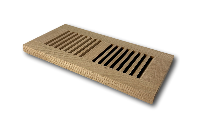 4 x 10 Red Oak Wood Vent Cover - Flush No Frame (Unfinished)