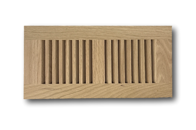 4 x 10 Red Oak Wood Vent Cover - Flush No Frame (Unfinished)