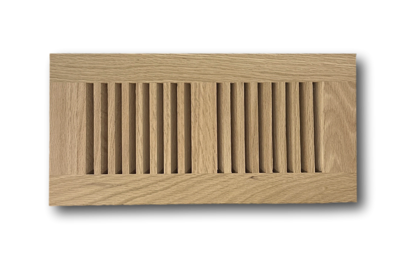 4 x 10 Red Oak Wood Vent Cover - Flush No Frame (Unfinished)