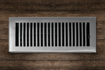 Cast Brass Contemporary Vent Covers - Brushed Nickel