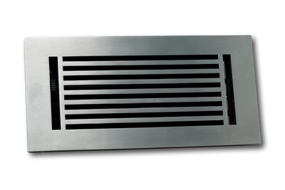 Cast Aluminum Linear Bar Vent Covers - Satin Nickel