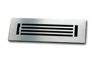 Cast Aluminum Linear Bar Vent Covers - Satin Nickel