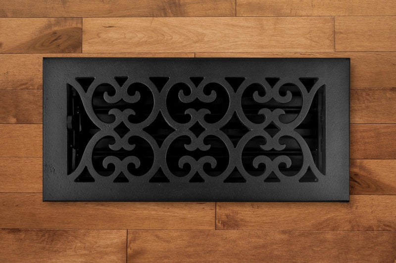 Cast Iron Heirloom Vent Covers - Black