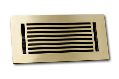 Cast Aluminum Linear Bar Vent Covers - Satin Brass