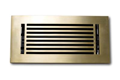 Cast Aluminum Linear Bar Vent Covers - Satin Brass