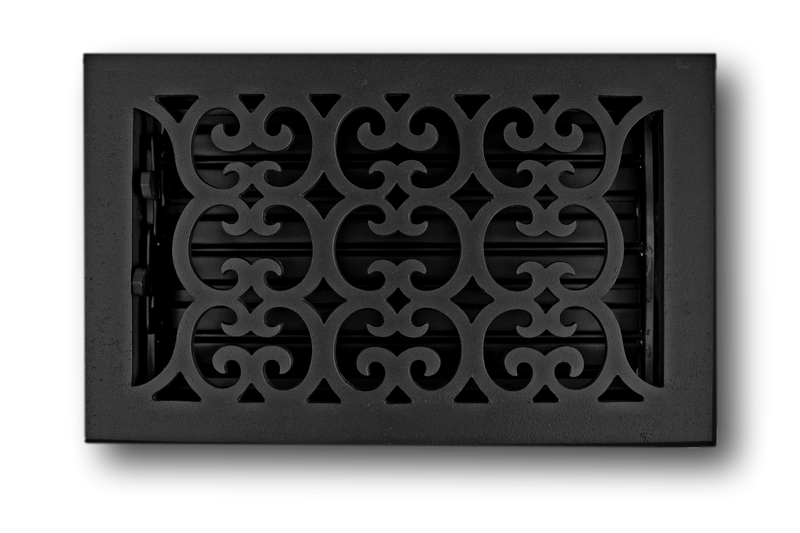 Cast Iron Heirloom Vent Covers - Black