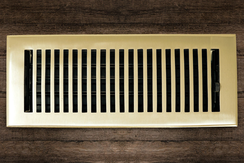 Cast Brass Contemporary Vent Covers - Polished Brass