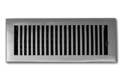 Cast Brass Contemporary Vent Covers - Brushed Nickel