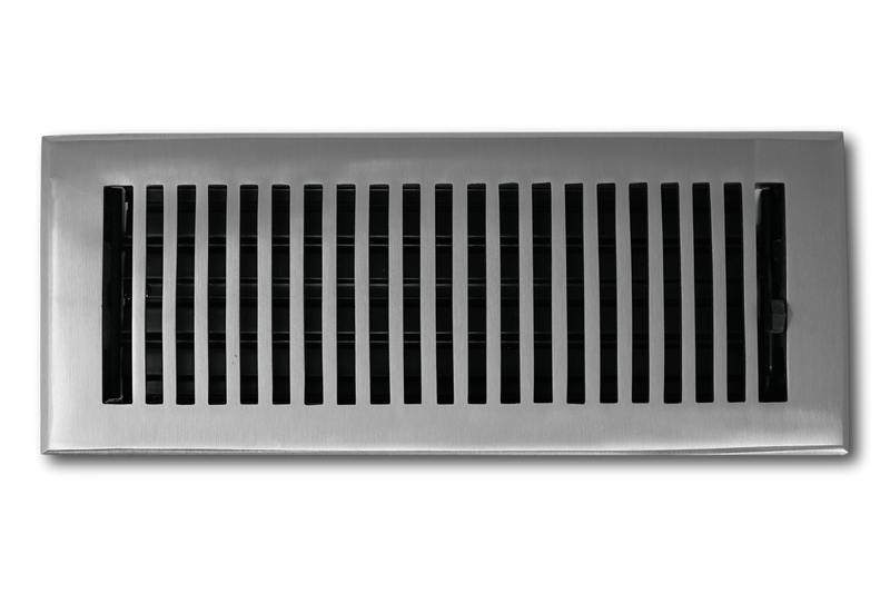 Cast Brass Contemporary Vent Covers - Brushed Nickel