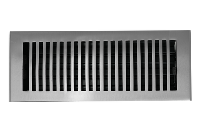 Cast Brass Contemporary Vent Covers - Brushed Nickel