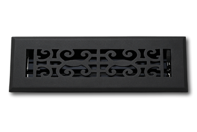 Cast Aluminum Baroque Vent Covers - Black