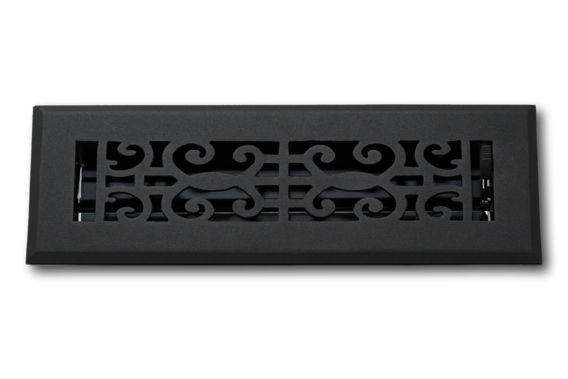 Cast Aluminum Baroque Vent Covers - Black