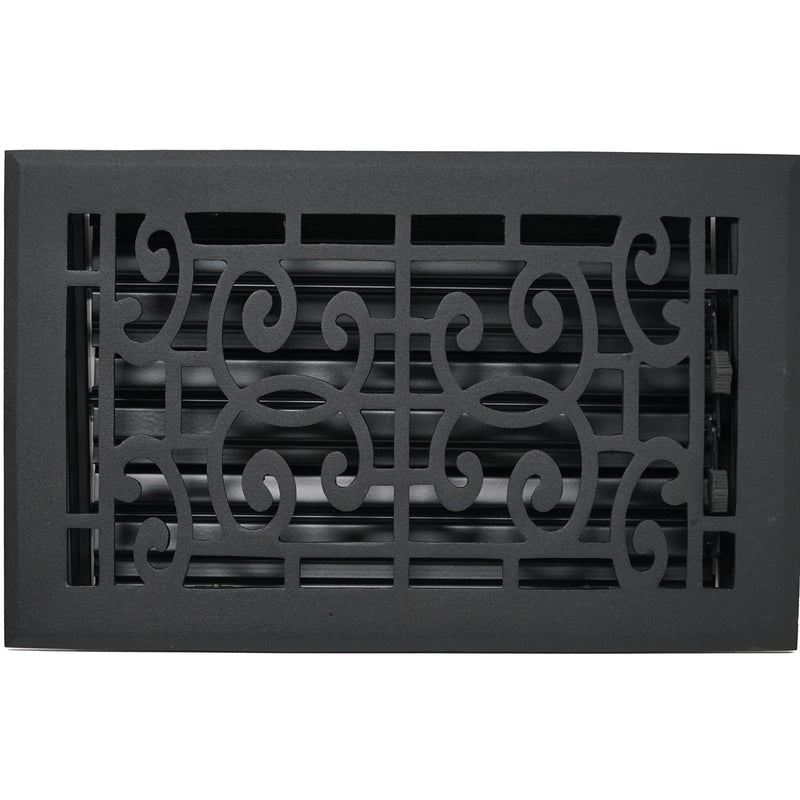 Cast Aluminum Baroque Vent Covers - Black