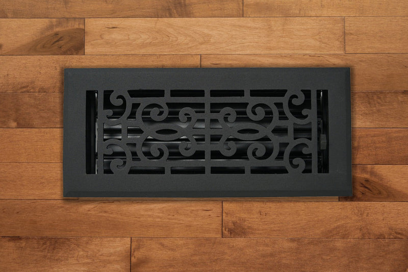 Cast Aluminum Baroque Vent Covers - Black