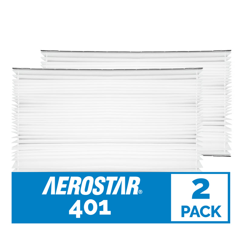 Aerostar MERV 11 Collapsible Replacement Filter for AprilAire 401 16x28x6 Models 2400, Space-Gard 2400 (2 Pack)