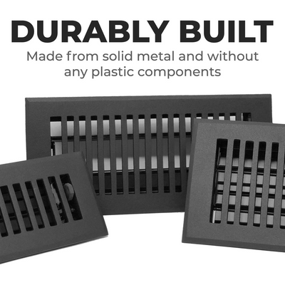 Cast Aluminum Contemporary Vent Covers - Black