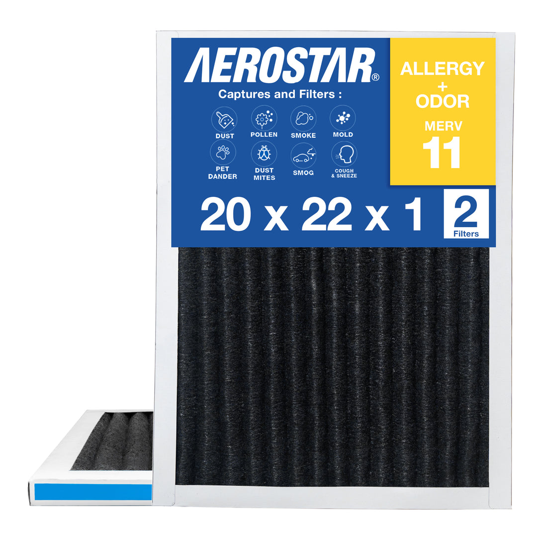 Aerostar outlets 20x22x1 MERV 13 Pleated Air Filter, AC Furnace Air ((69.00 VALUE))